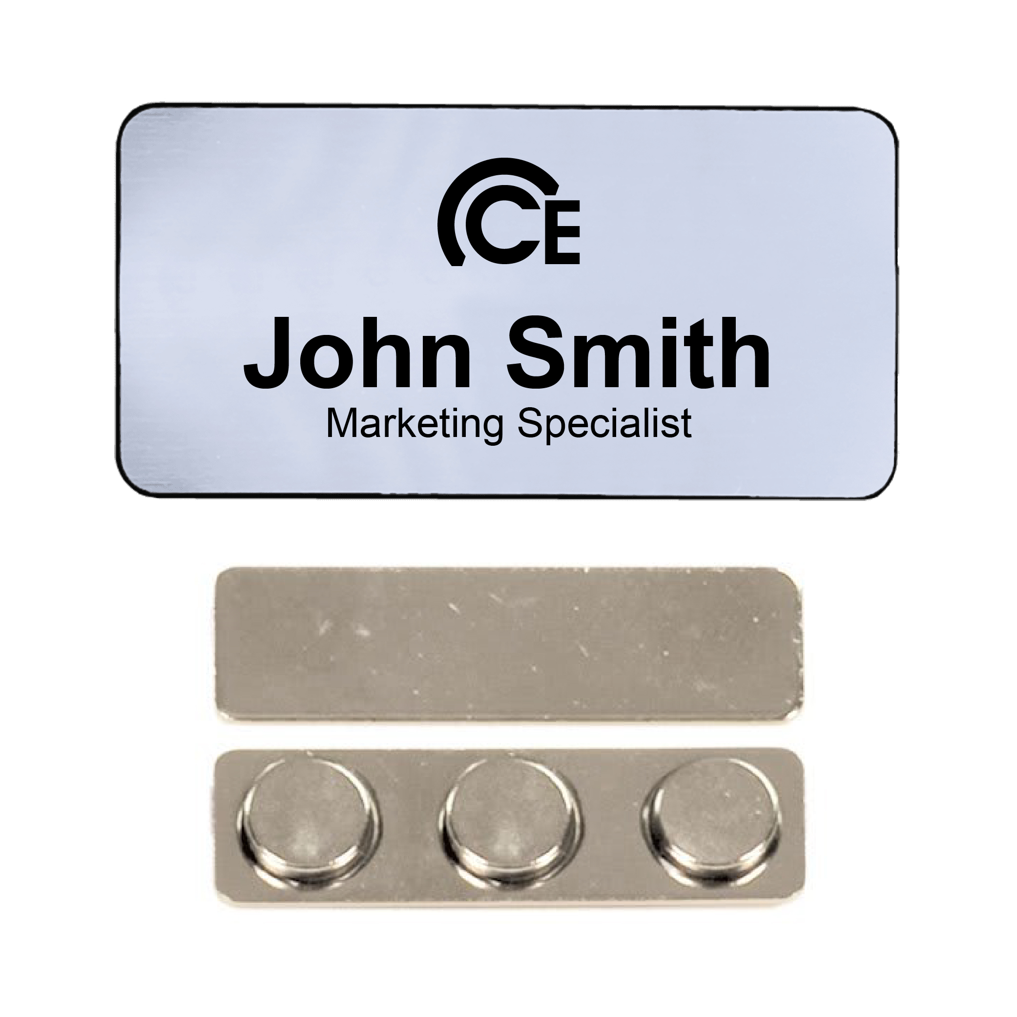 Name Badge with Magnetic Backing